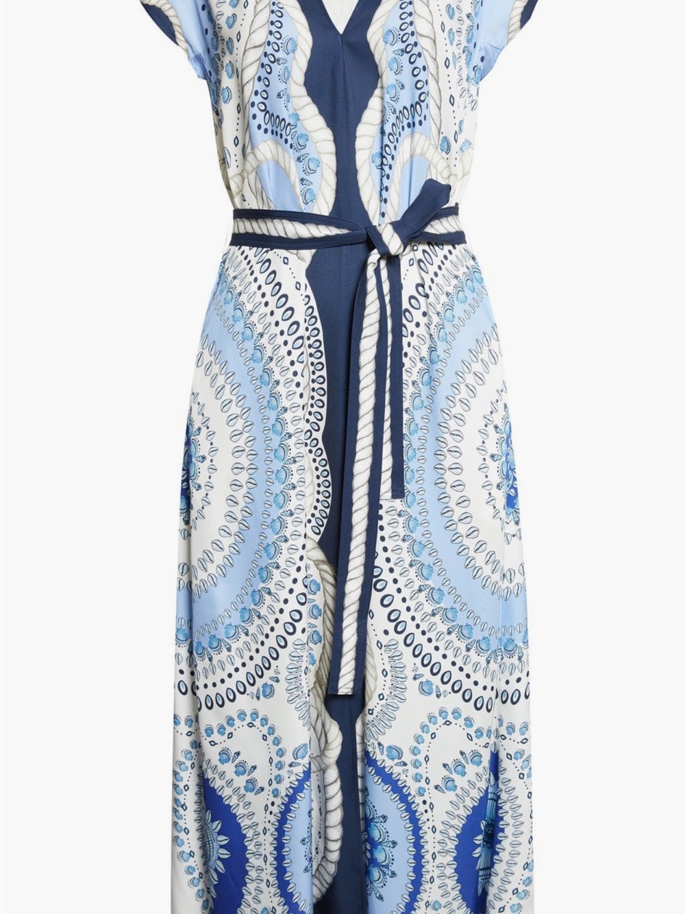 Reiss Heidi scarf print belted midi dress - Picture 4 of 10